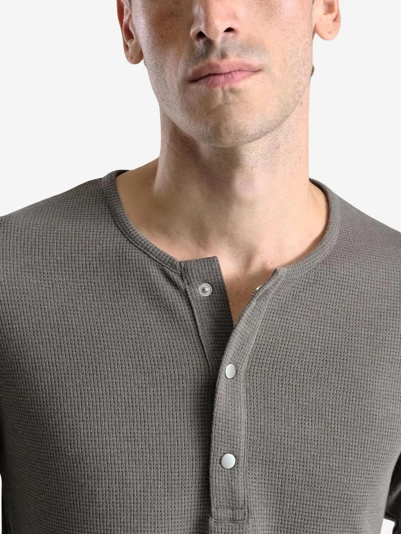 جيستو GIESTO Slim Fit Button Collar Long Sleeve T-Shirt